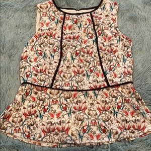 Banana Republic Printed Peplum Top - 12P